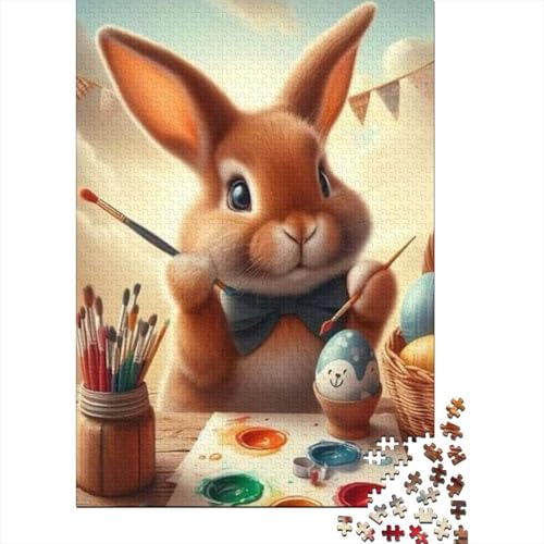 1000-teiliges Puzzle mit niedlichen Tierkaninchen-Motiven, für Erwachsene und Teenager, Lernspiele für zu Hause, DIY-Spielzeug, 1000 Stück (75 x 50 cm) von aaaaab