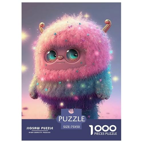 1000-teiliges Puzzle mit süßen Monstern für Erwachsene und Teenager, Lernspiele für zu Hause, DIY-Spielzeug, 1000 Stück (75 x 50 cm) von aaaaab