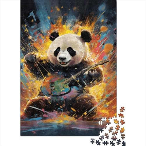 1000-teiliges Puzzlespiel, Art Panda Animals Puzzles, quadratisches Holzpuzzle, Lernspielzeug, Puzzles, einzigartige Herausforderungsspiele, 1000 Teile (75 x 50 cm) von aaaaab