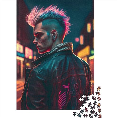 1000-teiliges Street-Punk-Puzzle für Erwachsene, Puzzle, Puzzle für Erwachsene, Lernspiele für zu Hause, DIY-Spielzeug, 1000 Stück (75 x 50 cm) von aaaaab