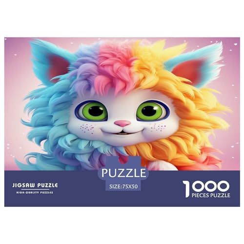 1000-teiliges süßes Cartoon-Puzzle für Erwachsene, Teenager-Puzzle, Erwachsenen-Puzzle für Erwachsene, Puzzle-Geschenke, 1000 Teile (75 x 50 cm) von aaaaab