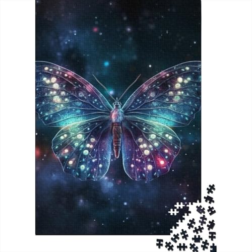 300-teiliges Art Star Butterfly-Puzzle für Erwachsene, 300-teiliges Puzzle aus Holz, kreatives Puzzle, schwieriges Puzzlespiel, Stressabbau, unmögliches Puzzle für Teenager, 300 Teile (40 x 28 cm) von aaaaab