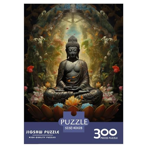 300-teiliges Buddha-Kunst-Puzzle für Erwachsene, Puzzle für Erwachsene, Alter 14+, 300 Teile (40 x 28 cm) von aaaaab