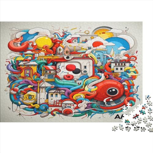 300-teiliges Fantasie-Puzzle für Erwachsene, Holzpuzzle, Denksport-Puzzle für Erwachsene, 300 Teile (40 x 28 cm) von aaaaab
