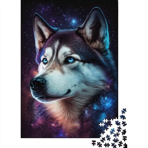 300-teiliges Galaxy Space Husky-Puzzle für Kinder, Holz, Gelegenheitsspiele, Puzzle, Puzzle für Kinder, 300 Teile (40 x 28 cm) von aaaaab