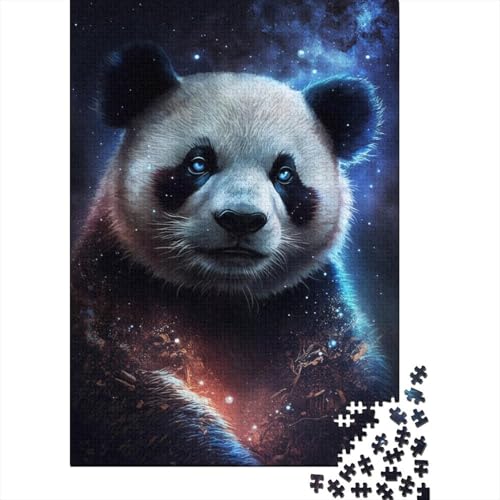 300-teiliges Holzpuzzle „Galaxy Panda“ für Kinder und Jugendliche ab 12 Jahren, 300 Teile (40 x 28 cm) von aaaaab