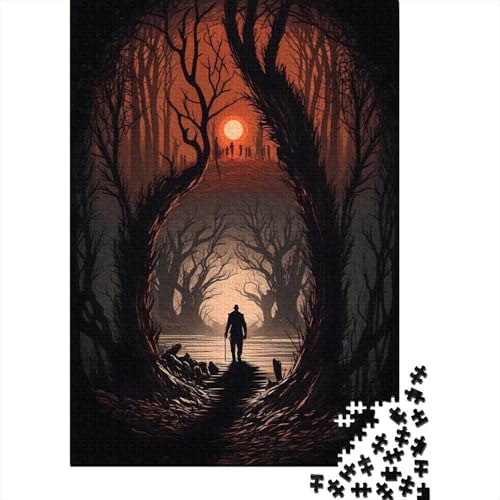 300-teiliges Horror-Kunst-Puzzle (32) für Erwachsene, Puzzles für Erwachsene und Teenager, Denksport-Puzzles für Erwachsene, 300 Teile (40 x 28 cm) von aaaaab