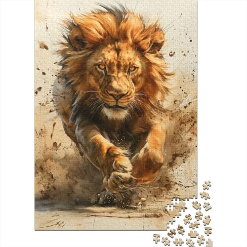 300-teiliges Löwen-Puzzle für Erwachsene, Holzpuzzle, Puzzle als Geschenk, 300 Teile (40 x 28 cm) von aaaaab