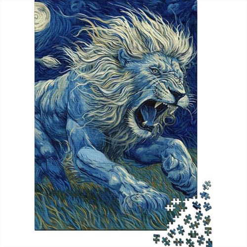 300-teiliges Löwen-Puzzle für Erwachsene, Puzzle 300 Teile, Puzzle für Erwachsene, Geschenke, 300 Teile (40 x 28 cm) von aaaaab