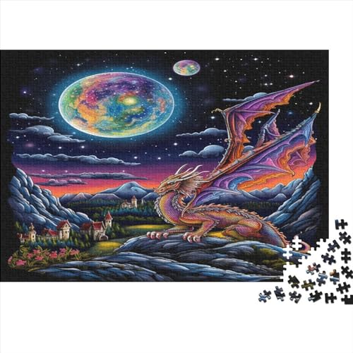 300-teiliges Nachthimmel-Mond-Puzzle für Erwachsene, schwierige Puzzles für Erwachsene und Teenager, entspannende Puzzlespiele, 300 Teile (40 x 28 cm) von aaaaab