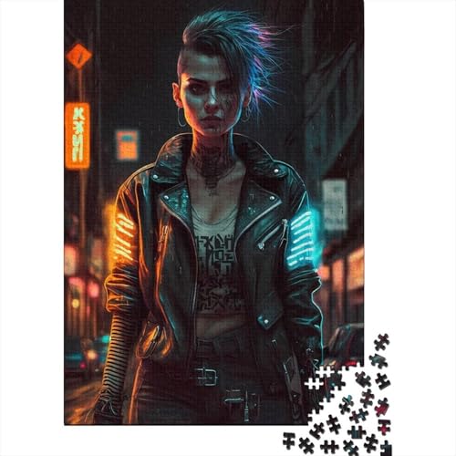 300-teiliges Punk-Girl-Puzzle (15) für Erwachsene, Teenager-Puzzle, Holzpuzzle, Familienaktivität, Puzzle, 300 Teile (40 x 28 cm) von aaaaab