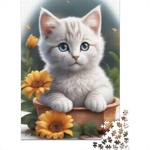 300-teiliges Puzzle, Kunst, Tier, Katze, Puzzle für Erwachsene, Holzpuzzle, Lernspiele für Erwachsene, 300 Stück (40 x 28 cm) von aaaaab