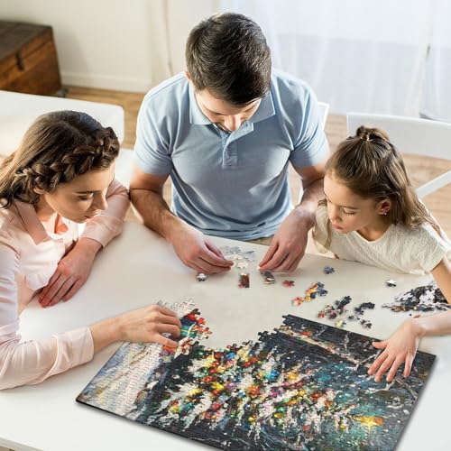 300-teiliges Puzzle, Ölgemälde, Weihnachtsbaum, für Kinder, Holzpuzzle, Lernspielzeug, 300 Teile (40 x 28 cm) von aaaaab