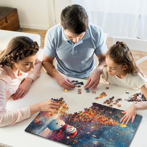 300-teiliges Puzzle, Ölgemälde, Weihnachtsbaum, kreatives quadratisches Puzzle für Kinder und Holzpuzzle, Spielzeug, Denkspiel, 300 Teile (40 x 28 cm) von aaaaab