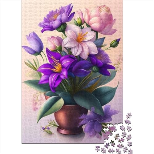 300-teiliges Puzzle, Tierkunst, Blumen, kreatives quadratisches Puzzle für Erwachsene und Holzpuzzle, Spielzeug, Denkspiel, 300 Teile (40 x 28 cm) von aaaaab