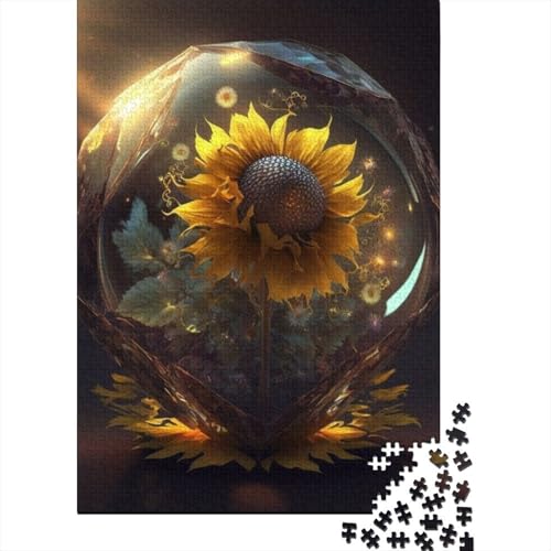 300-teiliges Puzzle, Tierkunst, Blumen, kreatives quadratisches Puzzle für Kinder und Holzpuzzle, Lernspielzeug, 300 Stück (40 x 28 cm) von aaaaab