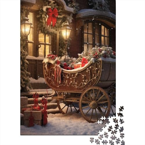 300-teiliges Puzzle, Weihnachtsfantasie, kreatives quadratisches Puzzle für Kinder und Holzpuzzle, Spielzeug, Denkspiel, 300 Teile (40 x 28 cm) von aaaaab