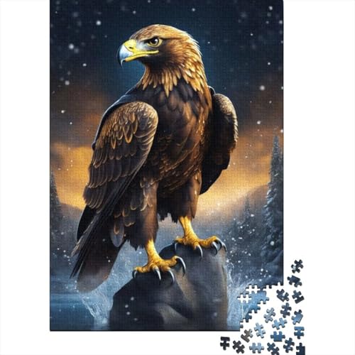 300-teiliges Puzzle für Erwachsene, Kunst, Tier, Adler, quadratische Puzzles für Kinder und Holzpuzzles, Lernspiel, 300 Teile (40 x 28 cm) von aaaaab