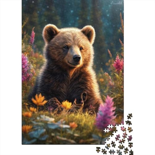 300-teiliges Puzzle für Erwachsene, Tierkunst, Bär, kreatives quadratisches Puzzle für Erwachsene und Holzpuzzle, Lernspiel für Kinder, 300 Stück (40 x 28 cm) von aaaaab