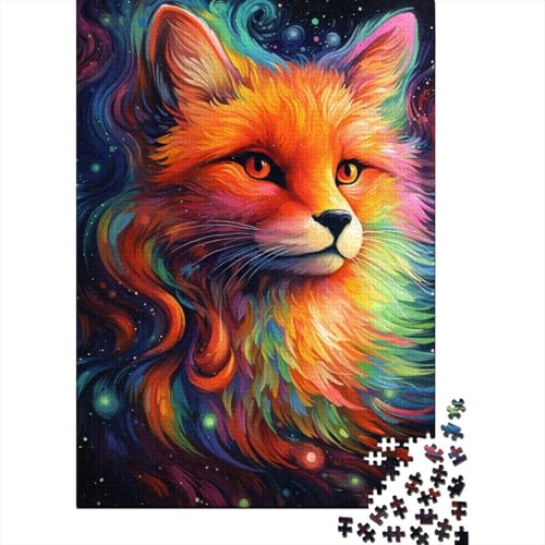 300-teiliges Puzzle für Erwachsene, künstlerisches Fuchs-Quadrat-Puzzle für Kinder & Holzpuzzles, Heimdekoration, 300 Stück (40 x 28 cm) von aaaaab