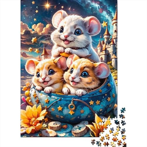 300-teiliges Puzzle für Erwachsene, süße Maus, Puzzle für Kinder, Puzzle 300-teilig, Puzzlespiel, Spielzeug für Kinder, Puzzle, 300 Stück (40 x 28 cm) von aaaaab