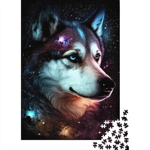 300-teiliges Puzzle für Erwachsene mit Galaxy Husky-Motiv, für Kinder, pädagogisches und geistiges Puzzle, lustiges Familienspiel, 300 Teile (40 x 28 cm) von aaaaab