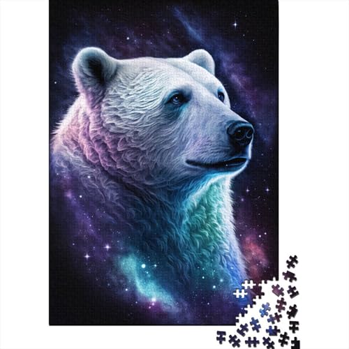 300-teiliges Puzzle für Erwachsene mit Weltraum, Galaxie, Eisbär, Kinderpuzzle, pädagogisches Denkspiel, lustiges Familienspiel, 300 Teile (40 x 28 cm) von aaaaab