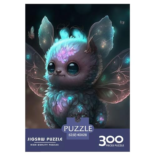 300-teiliges Puzzle für Erwachsene mit süßen Monstern, Holzpuzzle für Erwachsene, Lernspiel, Herausforderungsspielzeug, 300 Stück (40 x 28 cm) von aaaaab