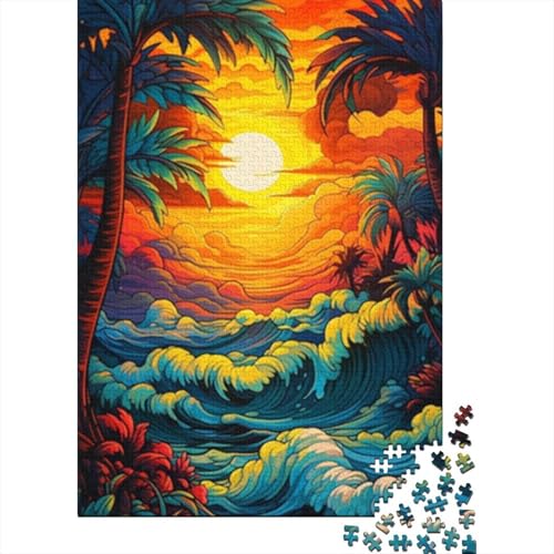 300-teiliges Puzzle für Erwachsene und Kinder, schöner Strand, Puzzles für Erwachsene, 300-teiliges Spielspielzeug für Erwachsene, Familienpuzzles, 300 Stück (40 x 28 cm) von aaaaab