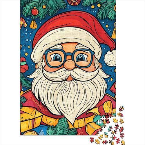 300-teiliges Puzzle für Kinder, Kunst, quadratische Weihnachtsmann-Puzzles für Kinder und Holzpuzzle, Lernspiel, 300 Teile (40 x 28 cm) von aaaaab