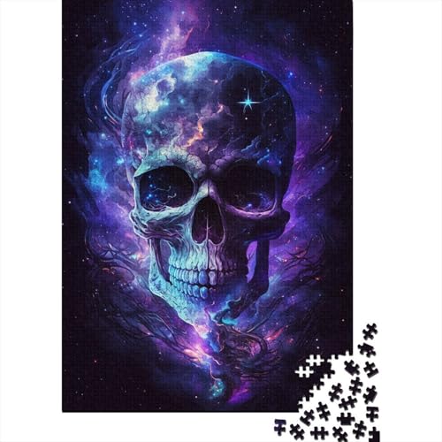 300-teiliges Puzzle mit Galaxie-Totenkopf, Puzzle, Kinderpuzzle, Zusammenbauspielzeug, interaktives Familienspiel, 300 Stück (40 x 28 cm) von aaaaab