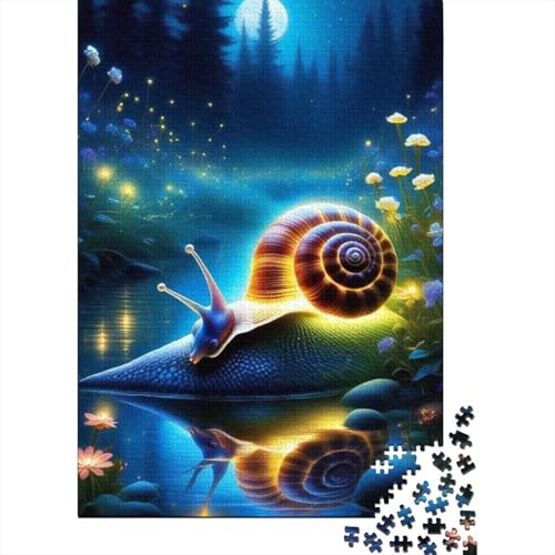 300-teiliges Puzzle mit Tierschnecke, quadratisches Puzzle für Erwachsene, Holzpuzzle, Lernspielzeug, 300 Teile (40 x 28 cm) von aaaaab