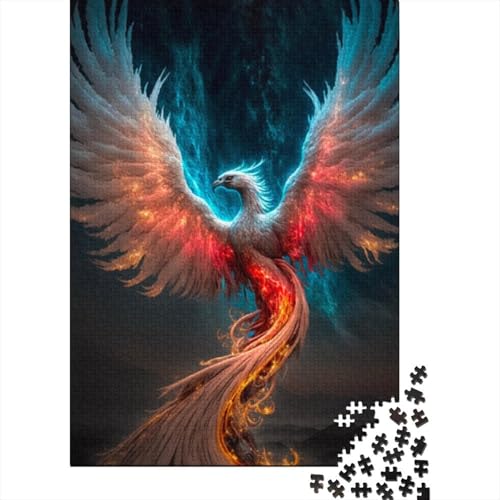 300-teiliges Puzzle mit Vogel Phönix für Kinder, Erwachsene,großes Puzzle, Spielzeug,pädagogisches, intellektuelles, entspannendes, lustiges Familienspiel, 300 Stück (40 x 28 cm) von aaaaab