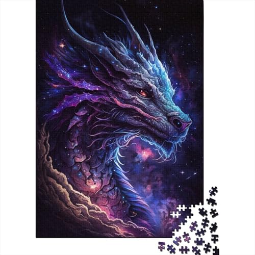 300-teiliges Puzzle mit chinesischem Drachenmotiv, Galaxie-Kunst, Holzpuzzle für Kinder, Teenager, Mann, Frau, Geschenk, 300 Teile (40 x 28 cm) von aaaaab