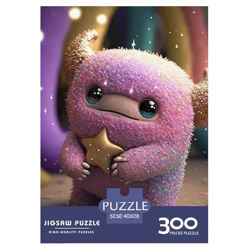 300-teiliges Puzzle mit süßen Monstern für Erwachsene und Teenager, Lernspiele für zu Hause, DIY-Spielzeug, 300 Stück (40 x 28 cm) von aaaaab