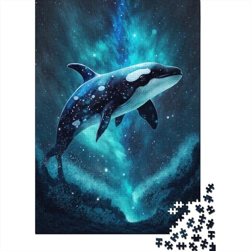 300-teiliges Puzzlespiel „Galaxie-Killerwal“, Puzzle aus Holz, Lernspielzeug, 300 Teile (40 x 28 cm) von aaaaab