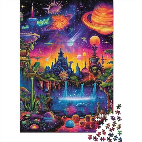 300-teiliges Traumplaneten-Puzzle, Holzpuzzle für Erwachsene und Teenager, Denksport-Puzzle für Erwachsene, 300 Teile (40 x 28 cm) von aaaaab