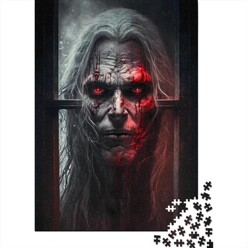 500 Teile Horrorkunst (56) für Erwachsene, schwierige Puzzles, Holzpuzzles für Erwachsene, für Erwachsene und Jugendliche ab 12 Jahren, 500 Teile (52 x 38 cm) von aaaaab