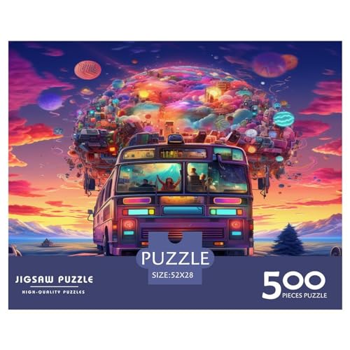 500-teiliges Auto-Puzzle, Puzzle für Erwachsene, Lernspiel, Herausforderungsspielzeug, 500 Stück (52 x 38 cm) von aaaaab