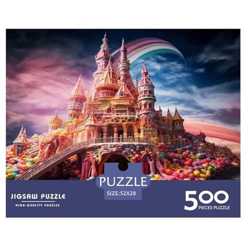 500-teiliges Burg-Puzzle, Puzzle für Erwachsene und Teenager, für Familienspaß und Spieleabend, 500 Teile (52 x 38 cm) von aaaaab