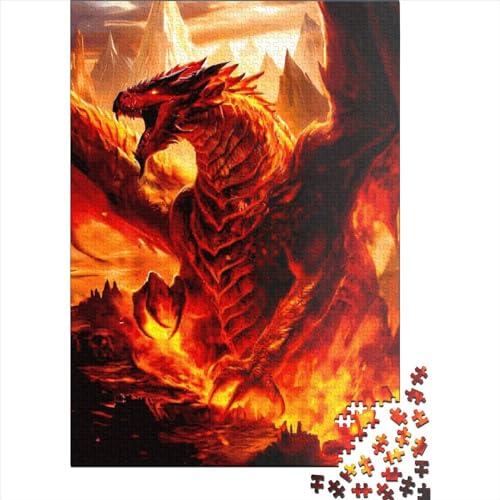 500-teiliges Fantasy-Drachen-Puzzle für Kinder, Gelegenheits-Puzzlespiele, Puzzle für Kinder und Jugendliche ab 12 Jahren, 500 Teile (52 x 38 cm) von aaaaab