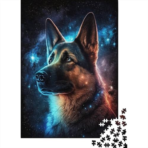 500-teiliges Kinderpuzzle, Galaxy Art, Deutscher Schäferhund, kreatives rechteckiges Puzzle, Geschenk für Familienspiel, Freunde, 500 Stück (52 x 38 cm) von aaaaab