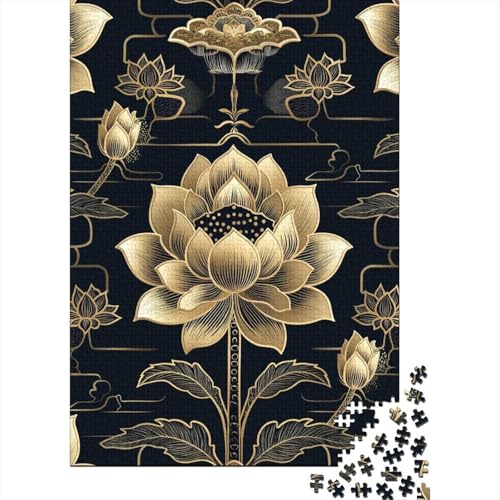 500-teiliges Lotus-Puzzle für Erwachsene und Teenager. Puzzle für Erwachsene und Teenager. Puzzle für Erwachsene, Lernspiel, Herausforderungsspielzeug, 500 Teile (52 x 38 cm) von aaaaab