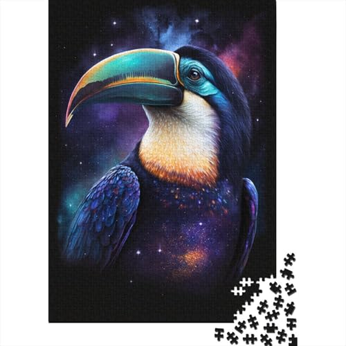 500-teiliges Puzzle, Galaxie-Tukan-Puzzle für Kinder, Spielzeug, Geschenke, Herausforderungsspiel, Puzzle, kreative Puzzles, Wanddekoration, 500 Stück (52 x 38 cm) von aaaaab