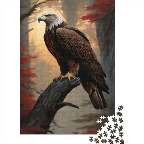 500-teiliges Puzzle, Kunst, Tier, Adler, kreatives quadratisches Puzzle für Erwachsene und Holzpuzzle, Spielzeug, Denkspiel, 500 Teile (52 x 38 cm) von aaaaab