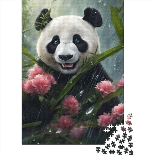 500-teiliges Puzzle, Kunst, Tier, Panda, kreatives quadratisches Puzzle für Erwachsene und Holzpuzzle, Spielzeug, Denkspiel, 500 Teile (52 x 38 cm) von aaaaab