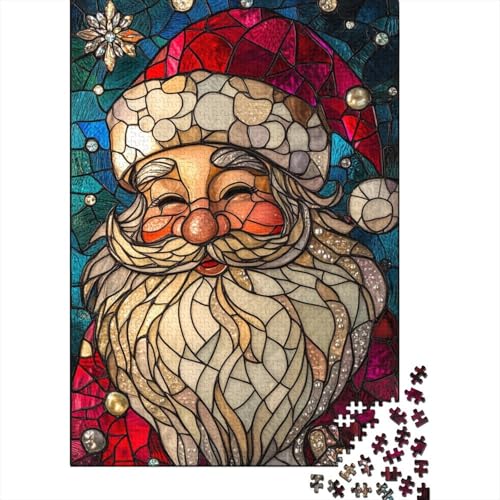 500-teiliges Puzzle, Kunst, Weihnachtsmann, kreatives quadratisches Puzzle für Kinder und Holzpuzzle, Spielzeug, Denkspiel, 500 Teile (52 x 38 cm) von aaaaab