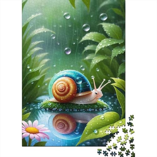 500-teiliges Puzzle, Tierschnecke, kreatives quadratisches Puzzle für Erwachsene, Holzpuzzle, Puzzle für Erwachsene, Lernspiel, Herausforderungsspielzeug, 500 Stück (52 x 38 cm) von aaaaab