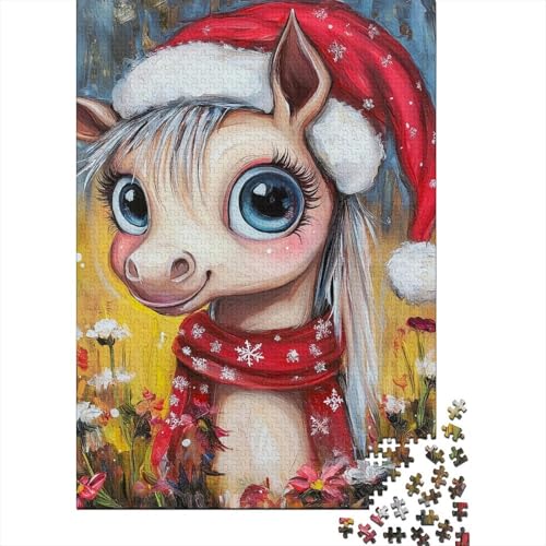 500-teiliges Puzzle, Weihnachts-Alpaka, kreatives quadratisches Puzzle für Kinder und Holzpuzzle, Spielzeug, Denkspiel, 500 Teile (52 x 38 cm) von aaaaab