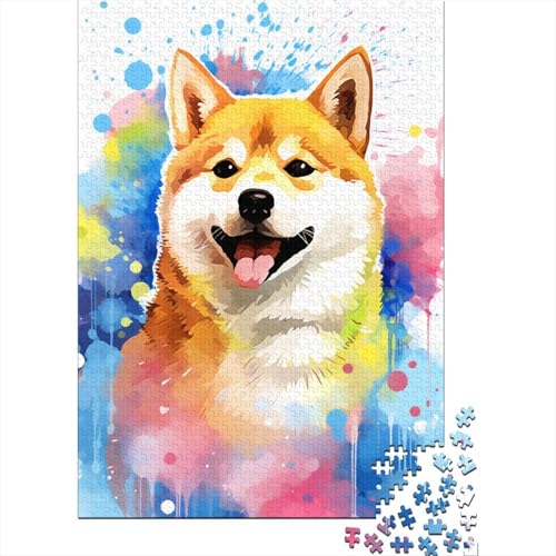 500-teiliges Puzzle, farbenfrohes Corgi-Kunstpuzzle für Kinder, 500-teiliges Puzzle, 500-teiliges Puzzle als Geschenk für Freunde und Familie, 500 Teile (52 x 38 cm) von aaaaab